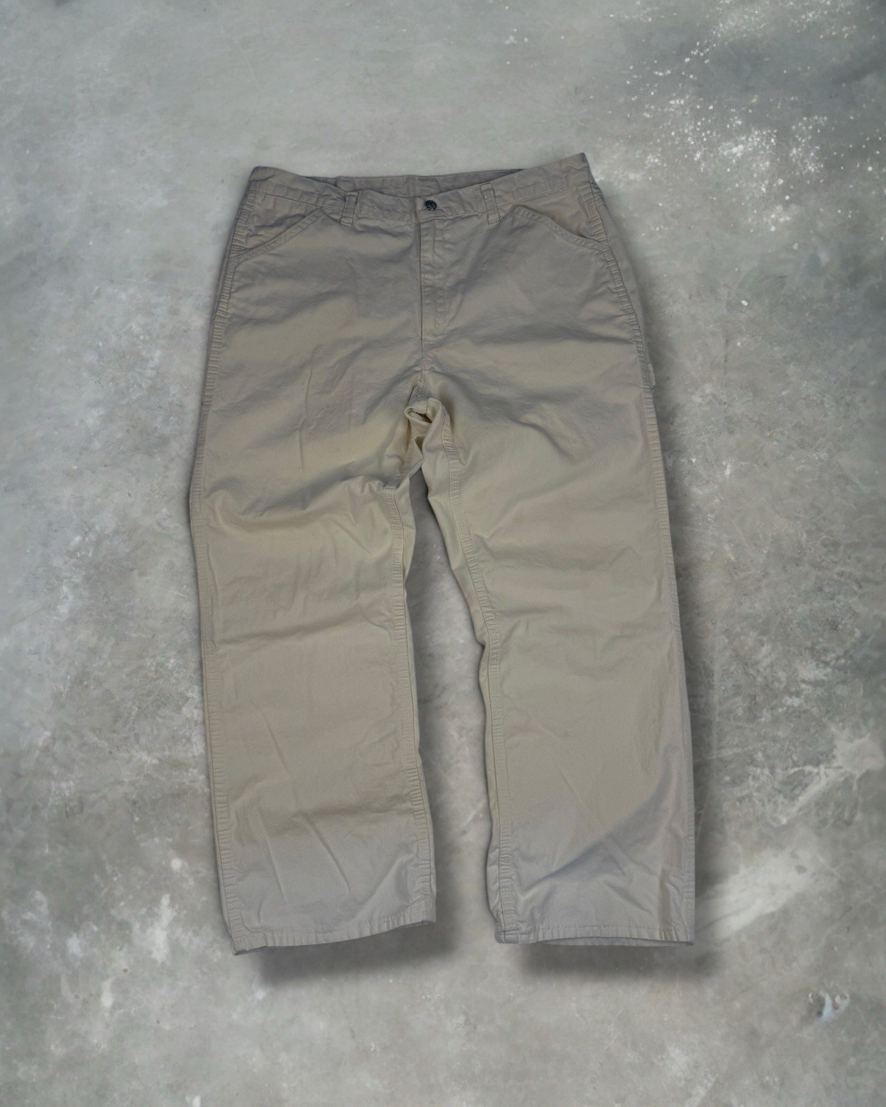 Vintage 1980s White Carpenter Pants Men’s Size 35x30 Made In USA