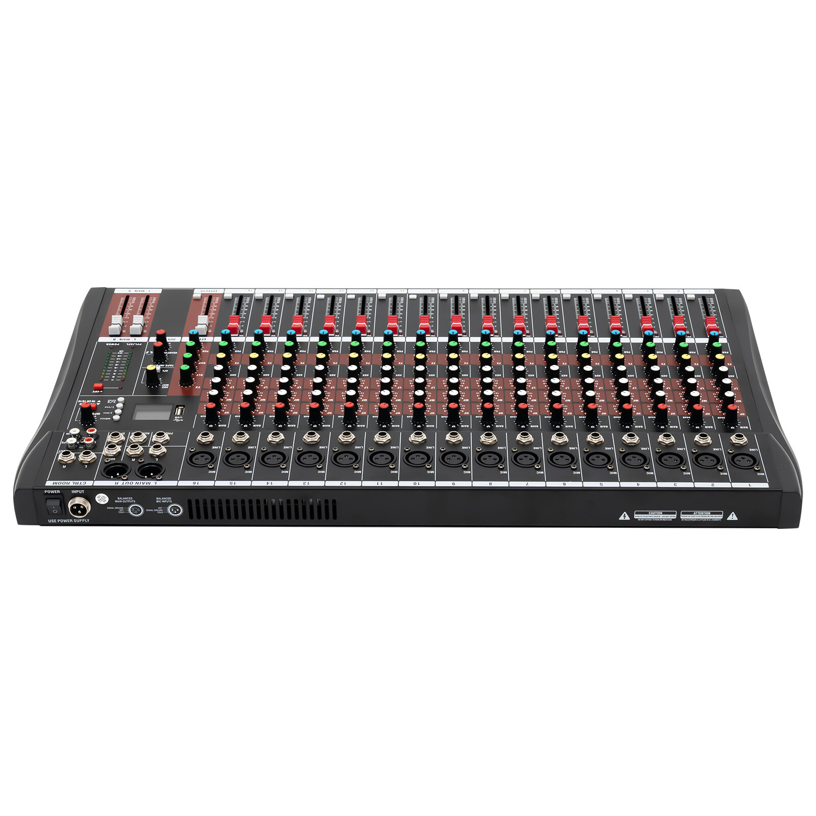 16 Channel Studio Audio Mixer Bluetooth USB Digital Sound Mixing Console Board