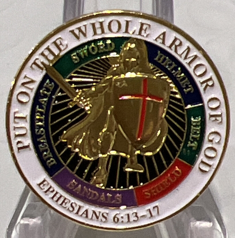 *  Put on Whole Armor of God Ephesians 6-13-17 Bible Verse Cap / Hat  Lapel Pin
