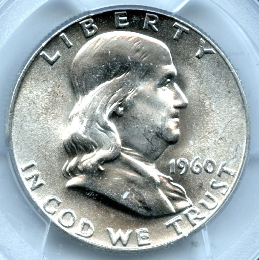 1960 Franklin Half Dollar, PCGS MS64FBL