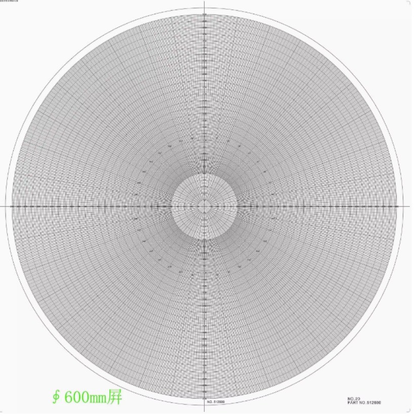1PC Optical Comparator Chart For Profile Projector Overlay Chart 512600 NO.20