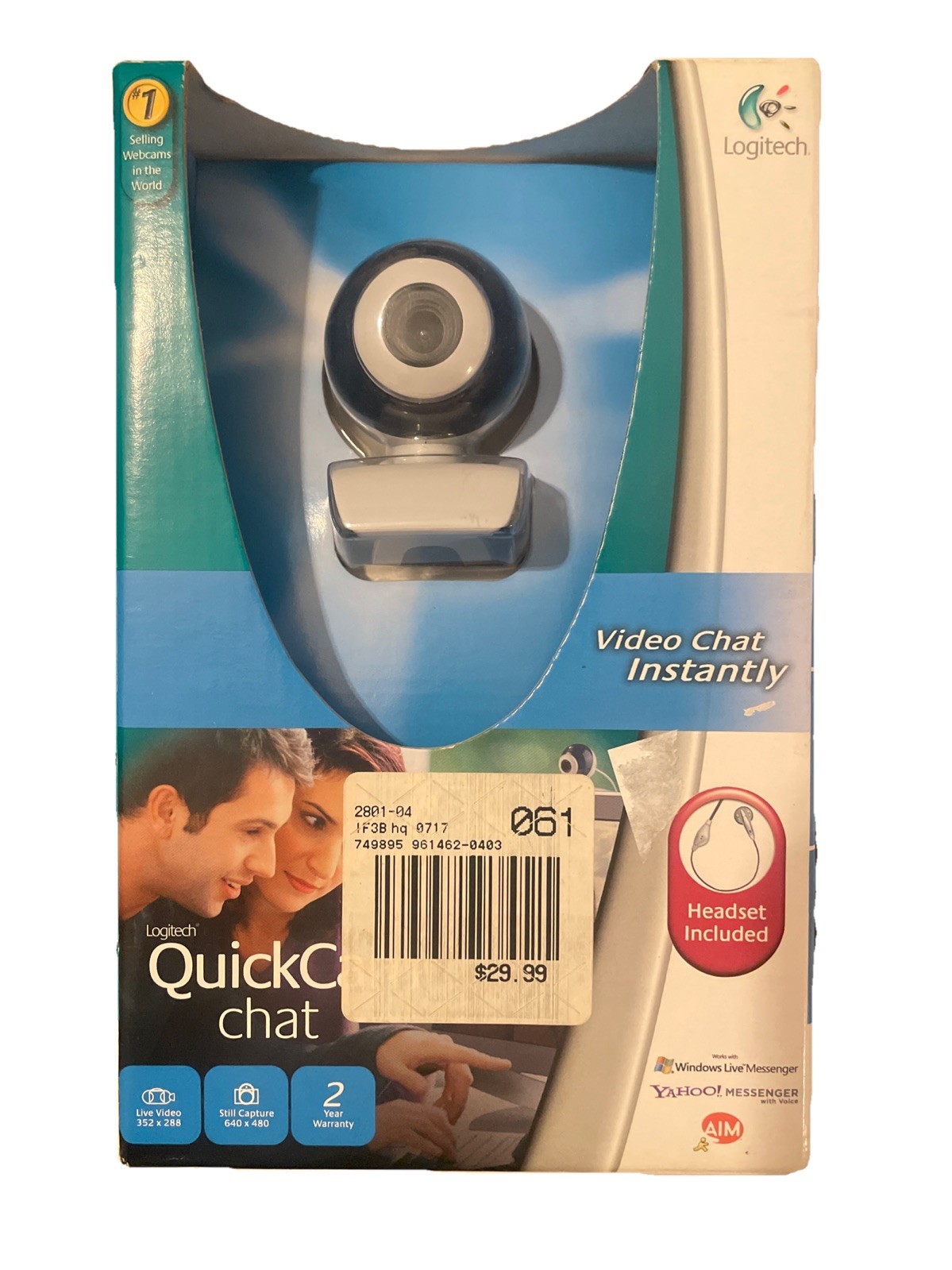 Logitech Quickcam 961462-0403 Web Cam quickchat sealed