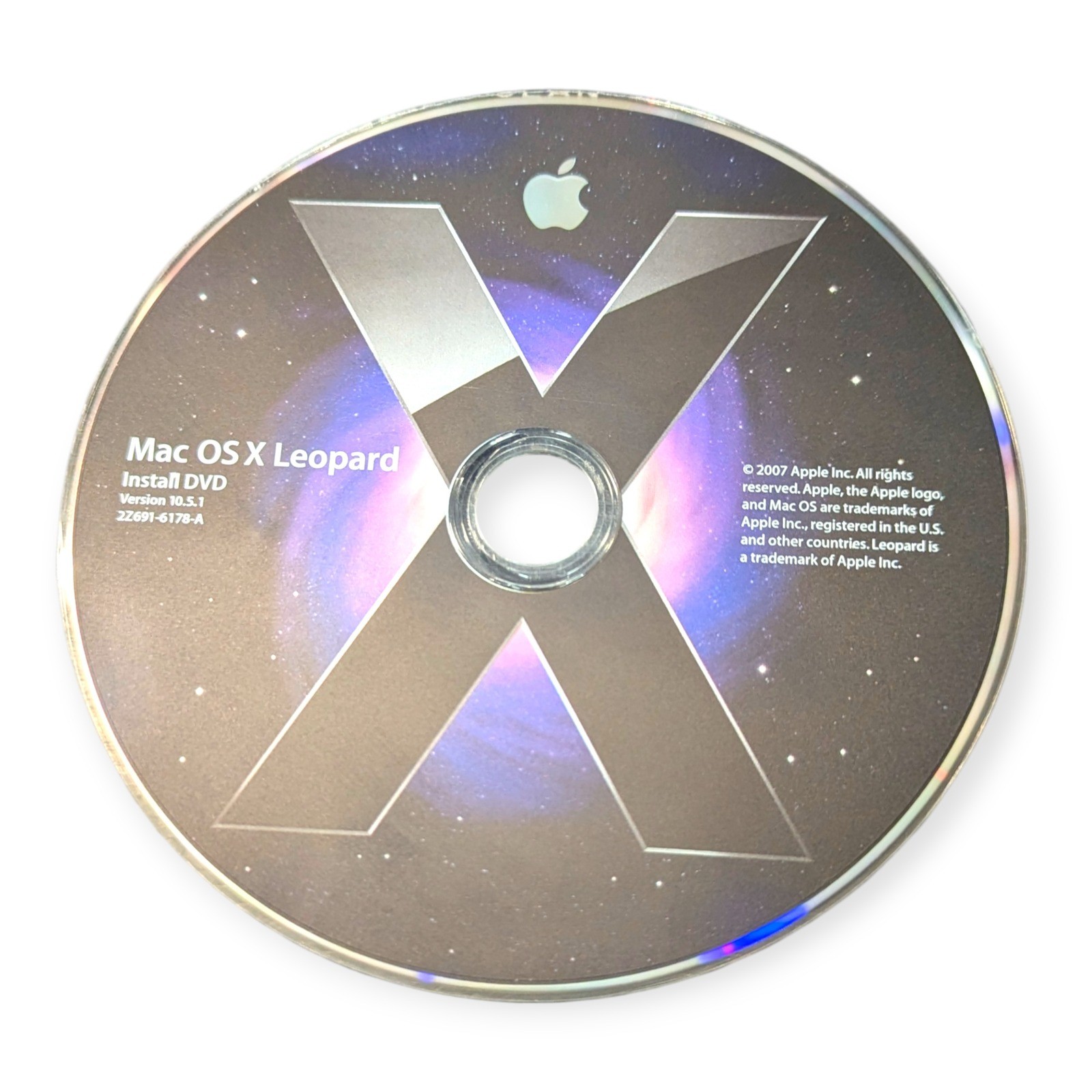 Apple Mac OS X Leopard Version 10.5.1 Install DVD Retail Box MB422Z/A 2007 V