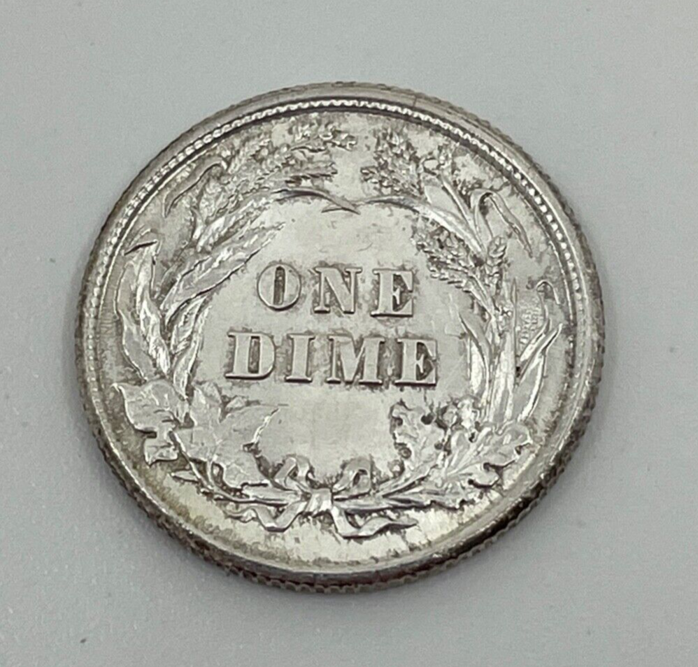 MINT ERROR___1892_ Gem High Grade Barber Dime CLASHED DIE/ Brockage