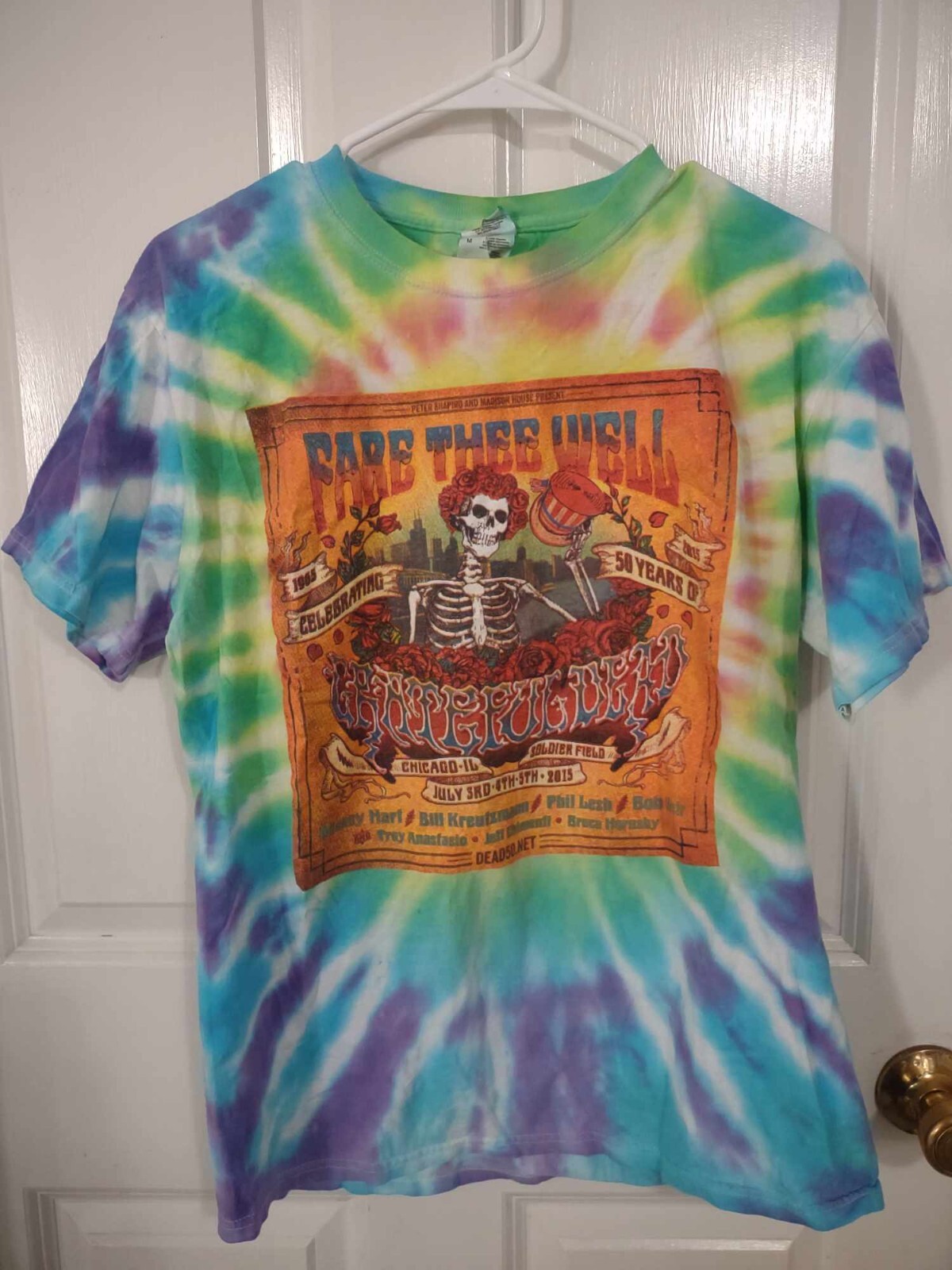 Grateful Dead 50th Anniversary Soldier Field Fare Thee Well Size M Tye Dye Tshir