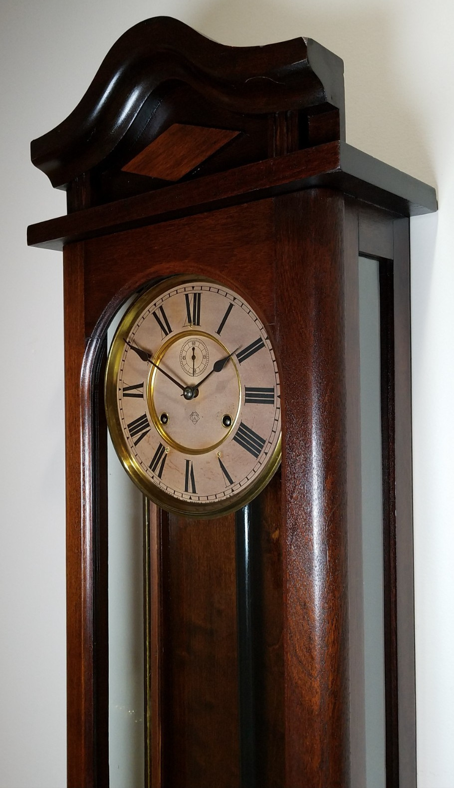 Antique Ansonia "York" Weights Driven Wall Clock 8-Day Timepiece