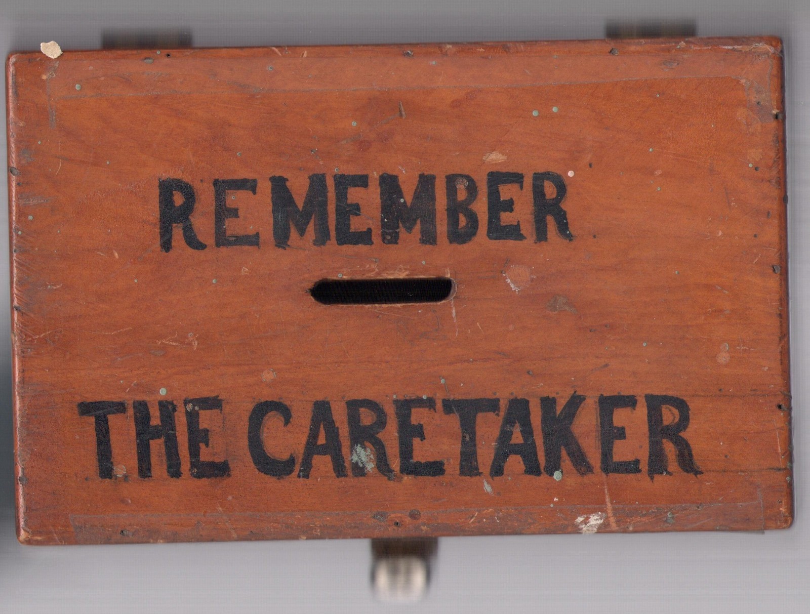 "Remember the Caretaker" Wooden Keepsake Box