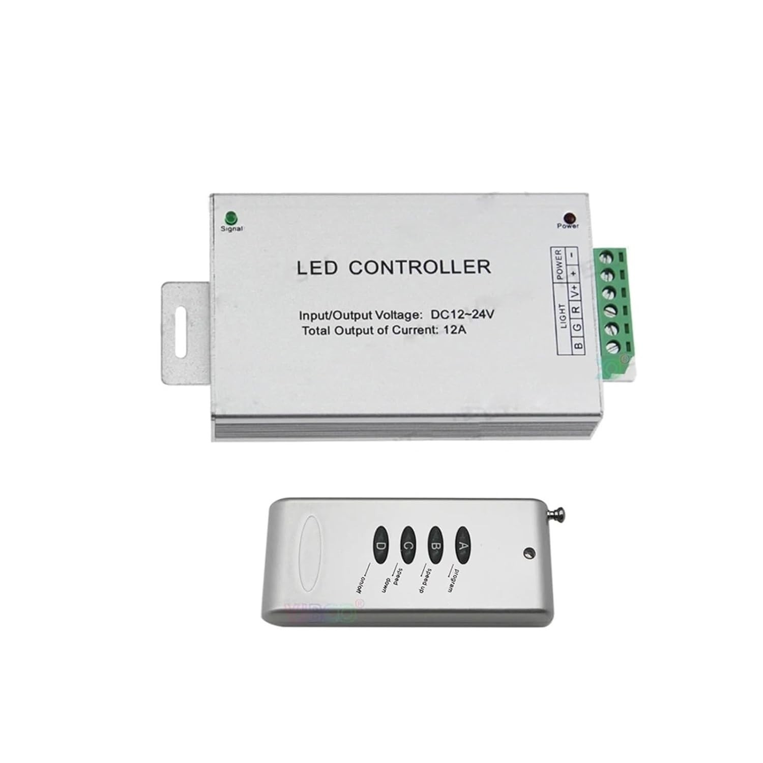 DC12~24V LED Controller 12A 4-Key RGB Controller RF Wireless Control Switch