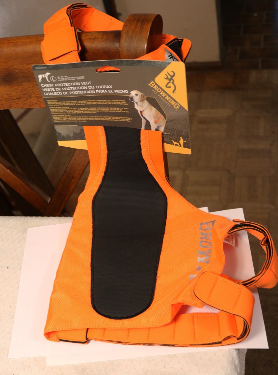 Browning Blaze Orange Hunting Dog Protection Vest Size L BRAND NEW