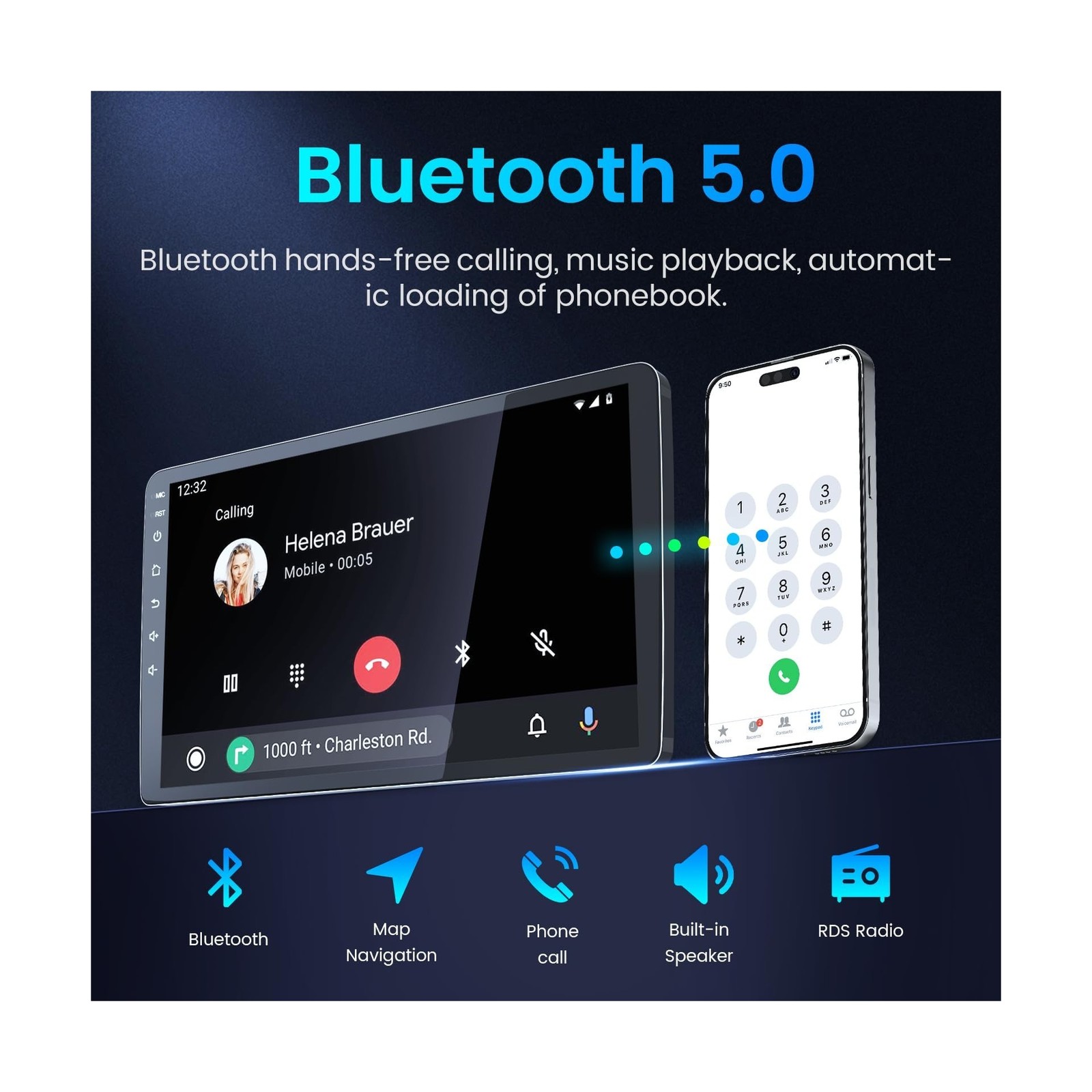 4Core + 64GB Car Radio for Chevrolet Chevy Camaro 2010-2015: 9 Inch 1280 * 80...