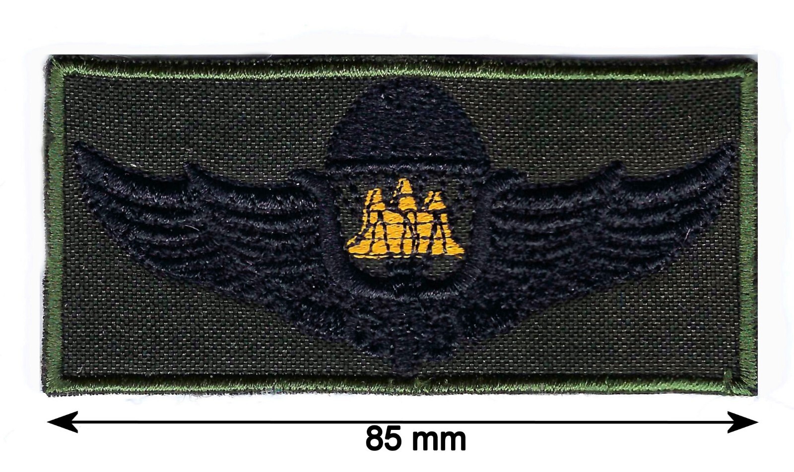 Cambodia Special Forces Paratrooper Airborne Jump Wings Patch Dark Yellow