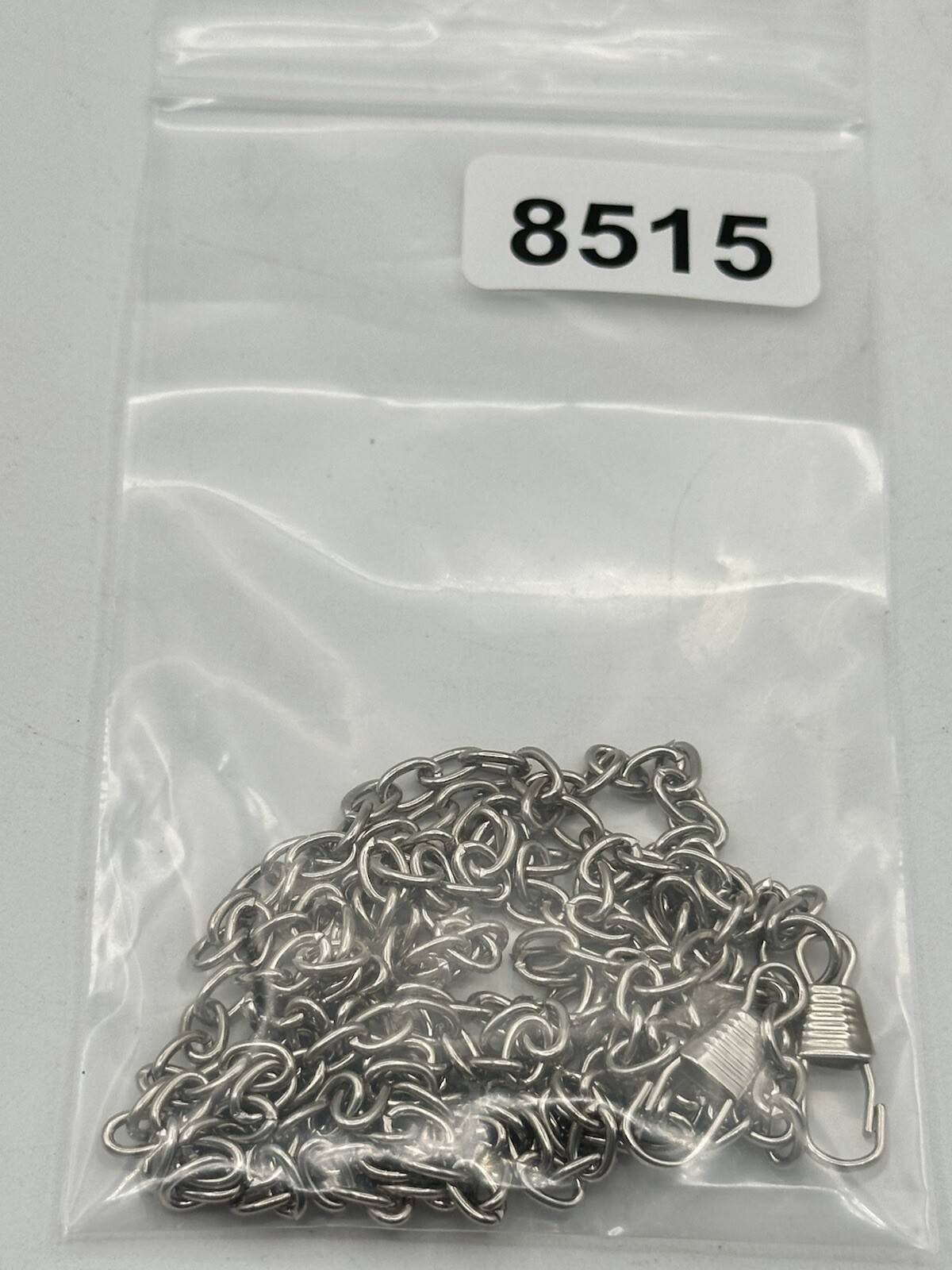 Silver Tone 46” Chain Clutch Strap With Attachment Hooks