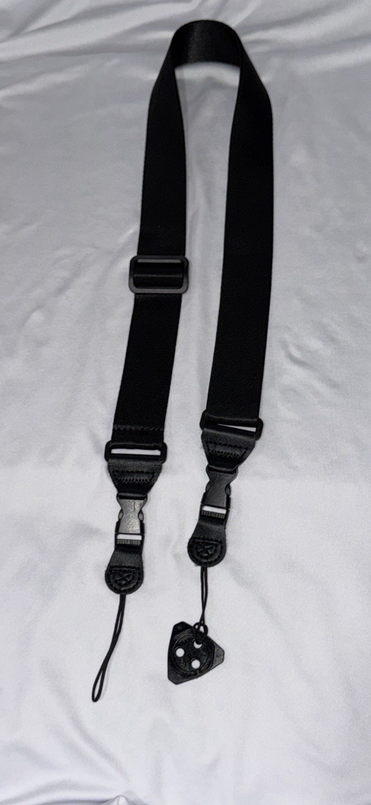 Black Adjustable Nylon Neck Shoulder Strap with Mounting Plate for Camera