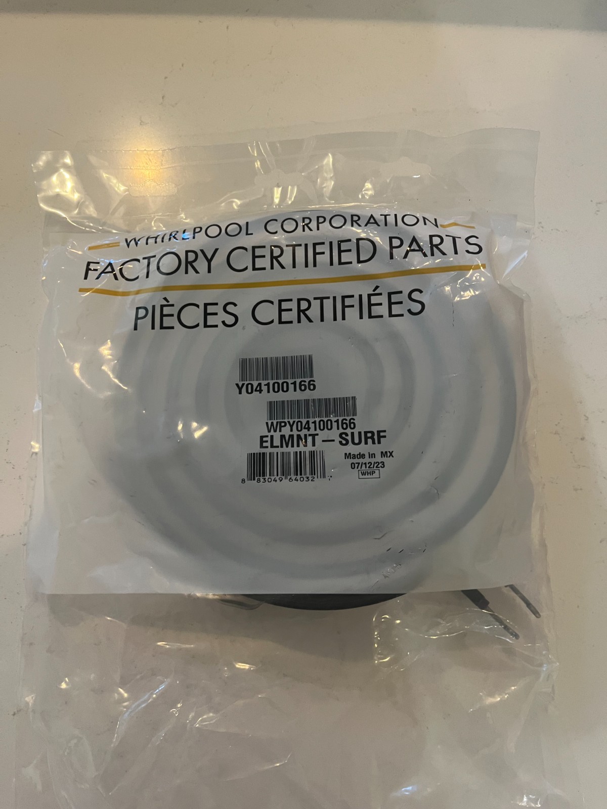 Y04100166 Whirlpool 8'' Surface Burner Element