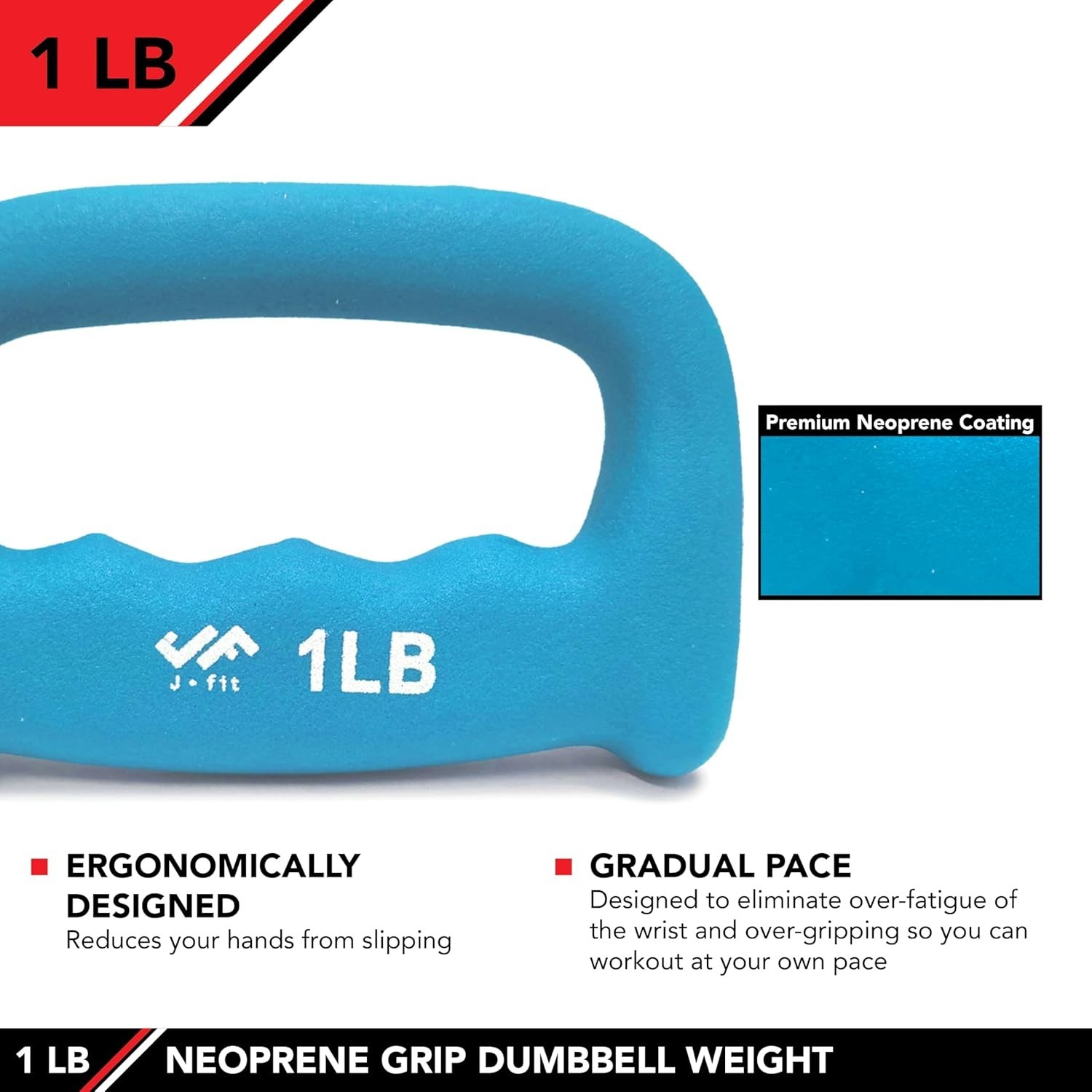 Neoprene Dumbbells 1LB-5LB - Durable, Ergonomic Design for Workouts