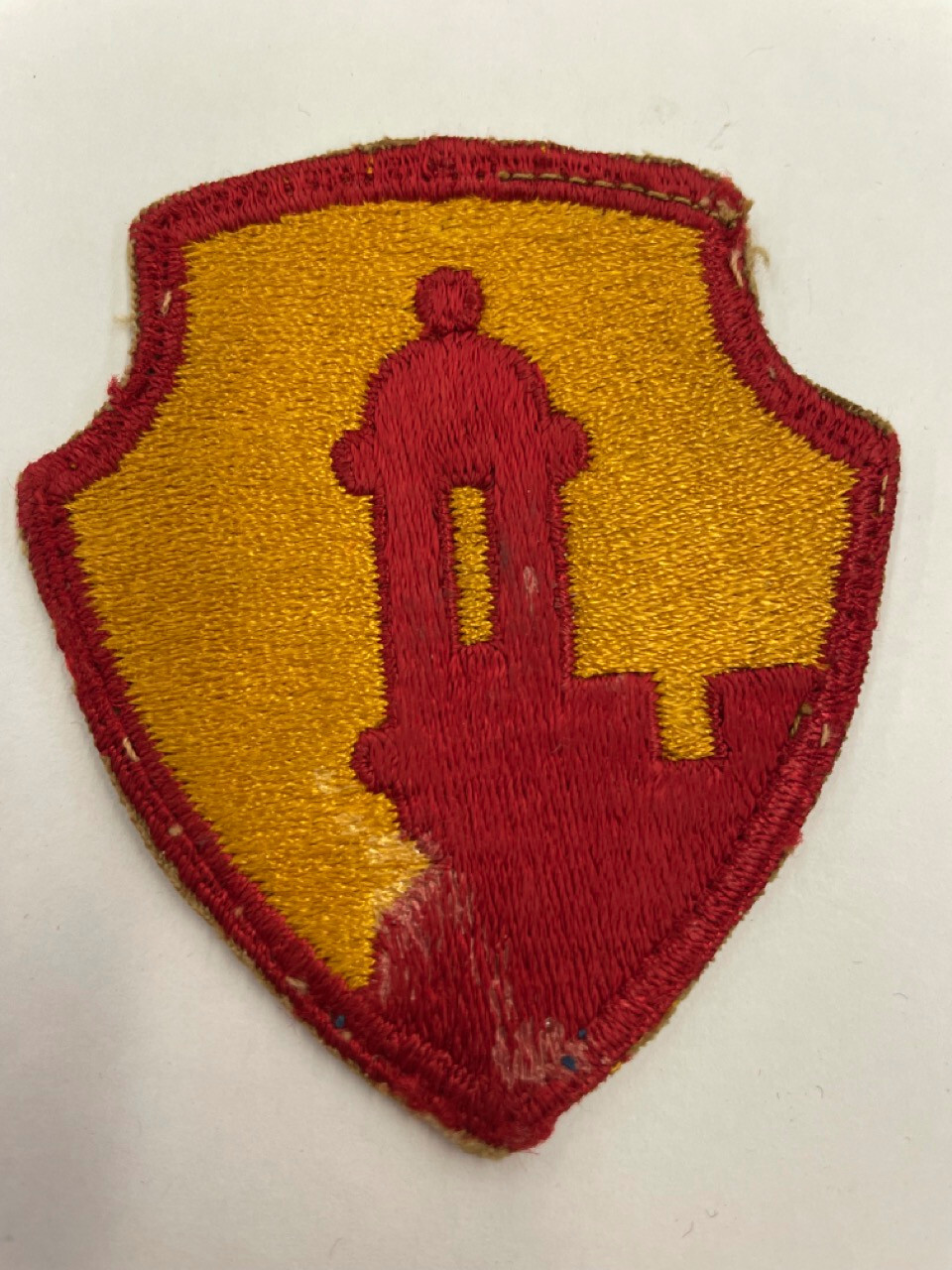 US Army Antilles Deptartment Patch Original World War II WW2, no glow, cut edge