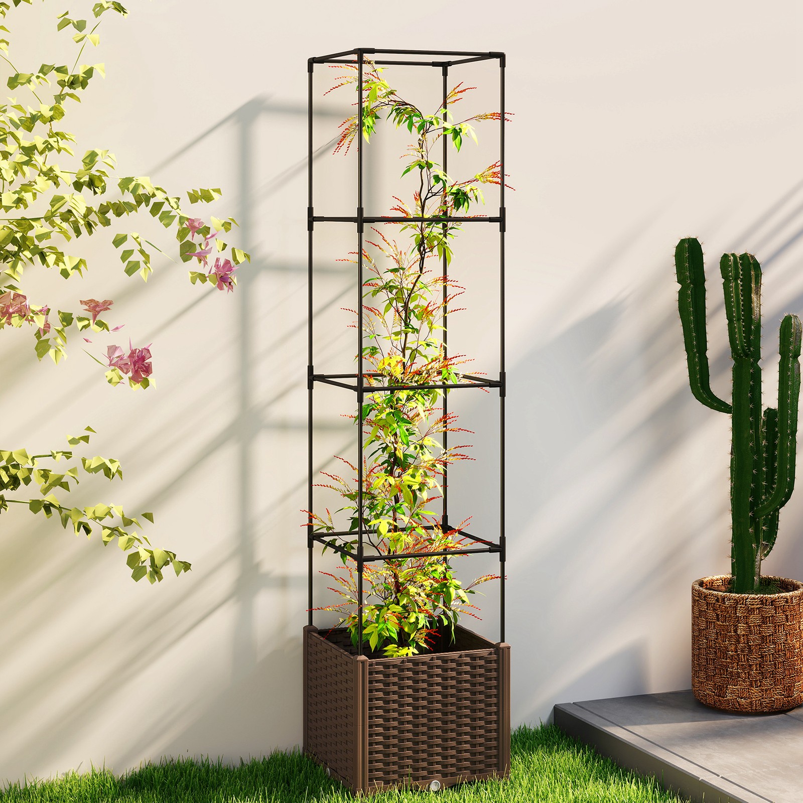Raised Garden Bed with Trellis