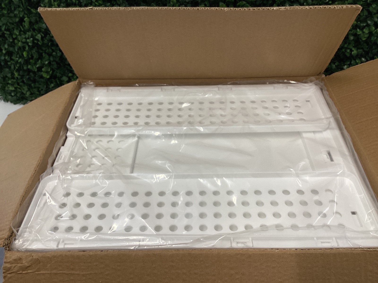Proarea Stackable Plastic Storage Organizer 5 Pack White