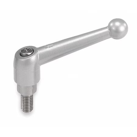 Kipp K0116.2A41x30 Adjustable Handle, Size: 2 3/8-16X30 Zinc, Black Satin,