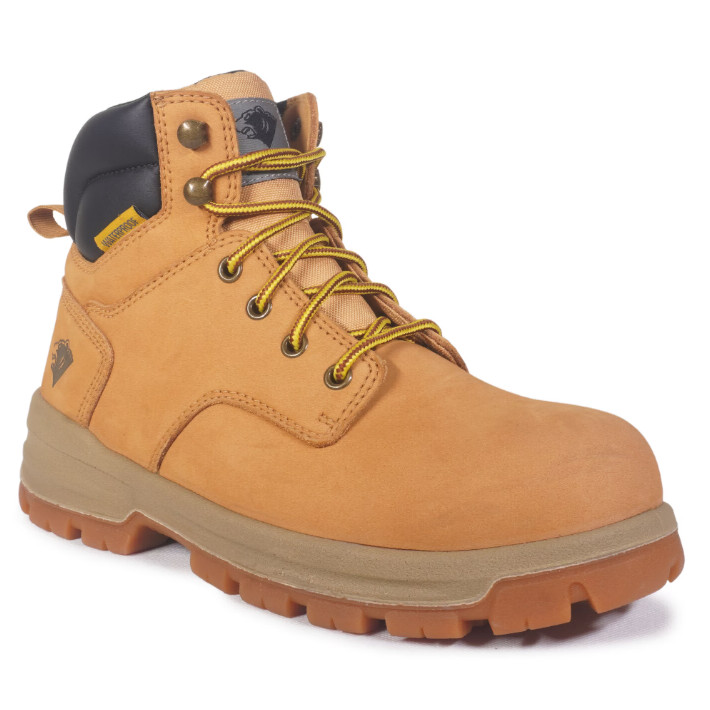 Herman Survivors Men`s Brown Boulder Waterproof 6`` Steel Toe Work Boots