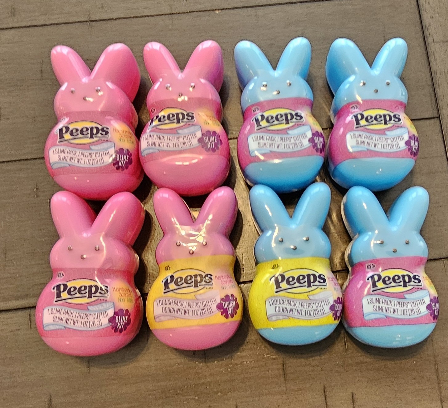 NEW Lot 8 Peeps Slime Dough Kits Pink Blue Marshmallow Scent Kids Fun