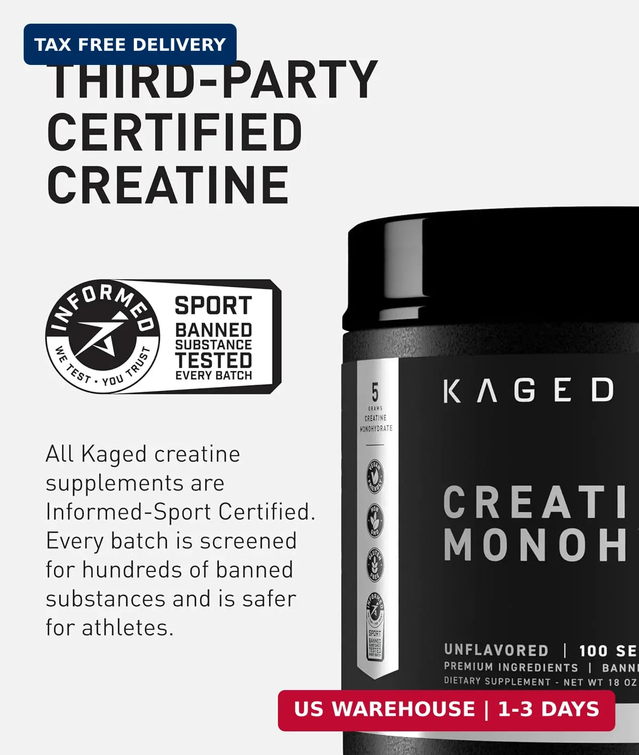Creatine Monohydrate Micronized Powder | Unflavored | Muscle Building & Re
