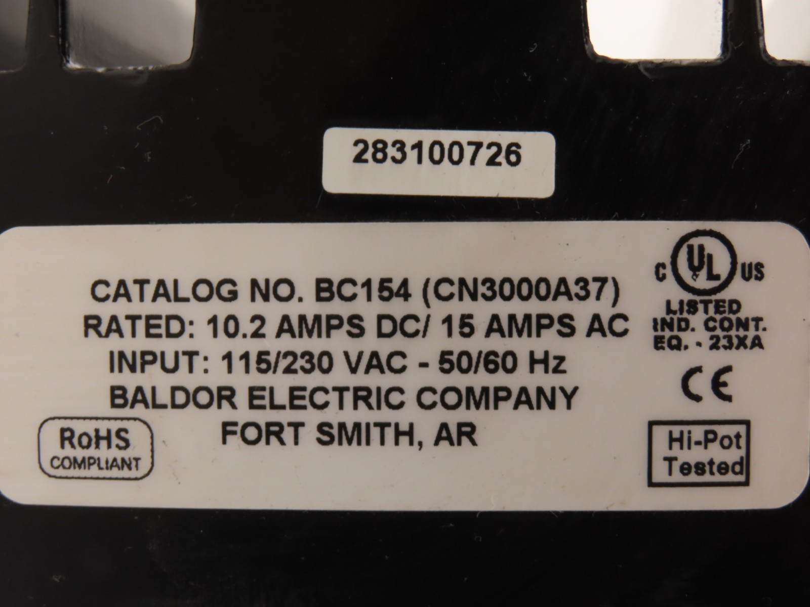 Baldor BC154 DC Motor Control 90-180VDC 1-2Hp 115/230V Input