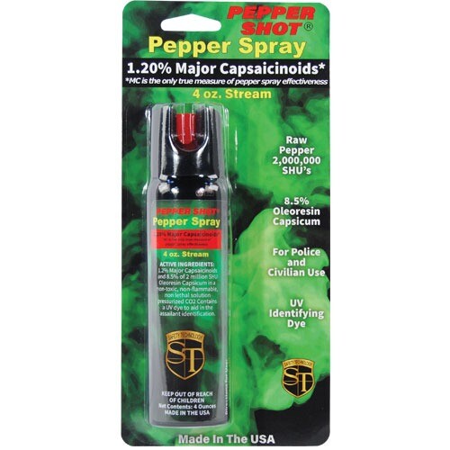 Pepper Shot 1.2% MC 4 oz Pepper Spray Self Defense Personal Security Protection
