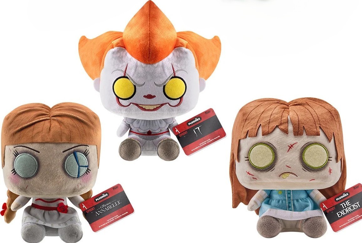 Funko Pop Plush Horror Movies 7" Annabelle, IT Clown Pennywise, Regan - NEW!