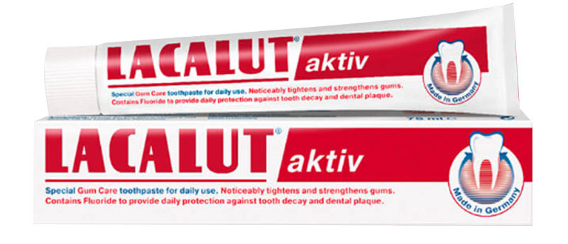 4 Pack Lacalut AKTIV bleeding gums toothpaste 4 x 75ml