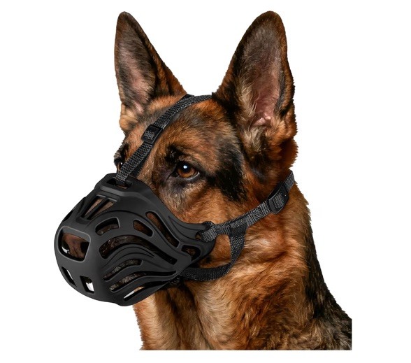 Plastic Nylon Black Dog Muzzle for German Shepherd Large Breed