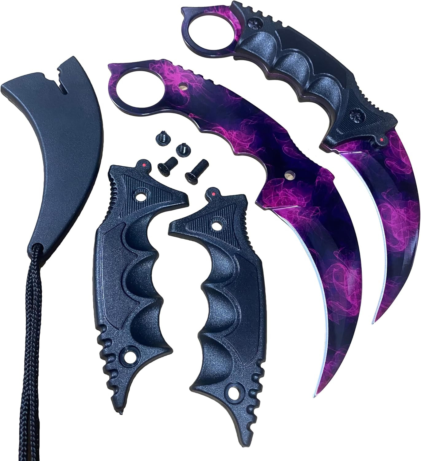 7.56" Full-Tang Claw Knife, CSGO Karambit ELITE Class - Doppler Phase, 3Cr13 Ste