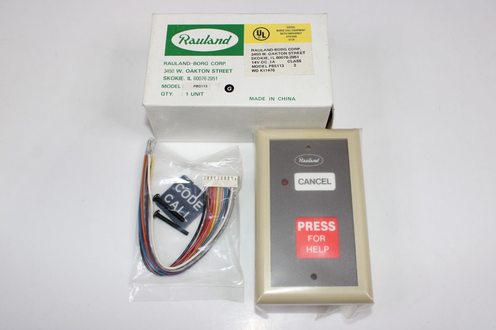 New NOS Rauland PBS113 Responder III Push Button Station