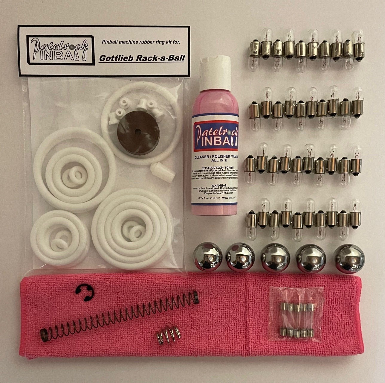 1962 Gottlieb Rack-A-Ball Pinball Machine Maintenance Tune Up Kit