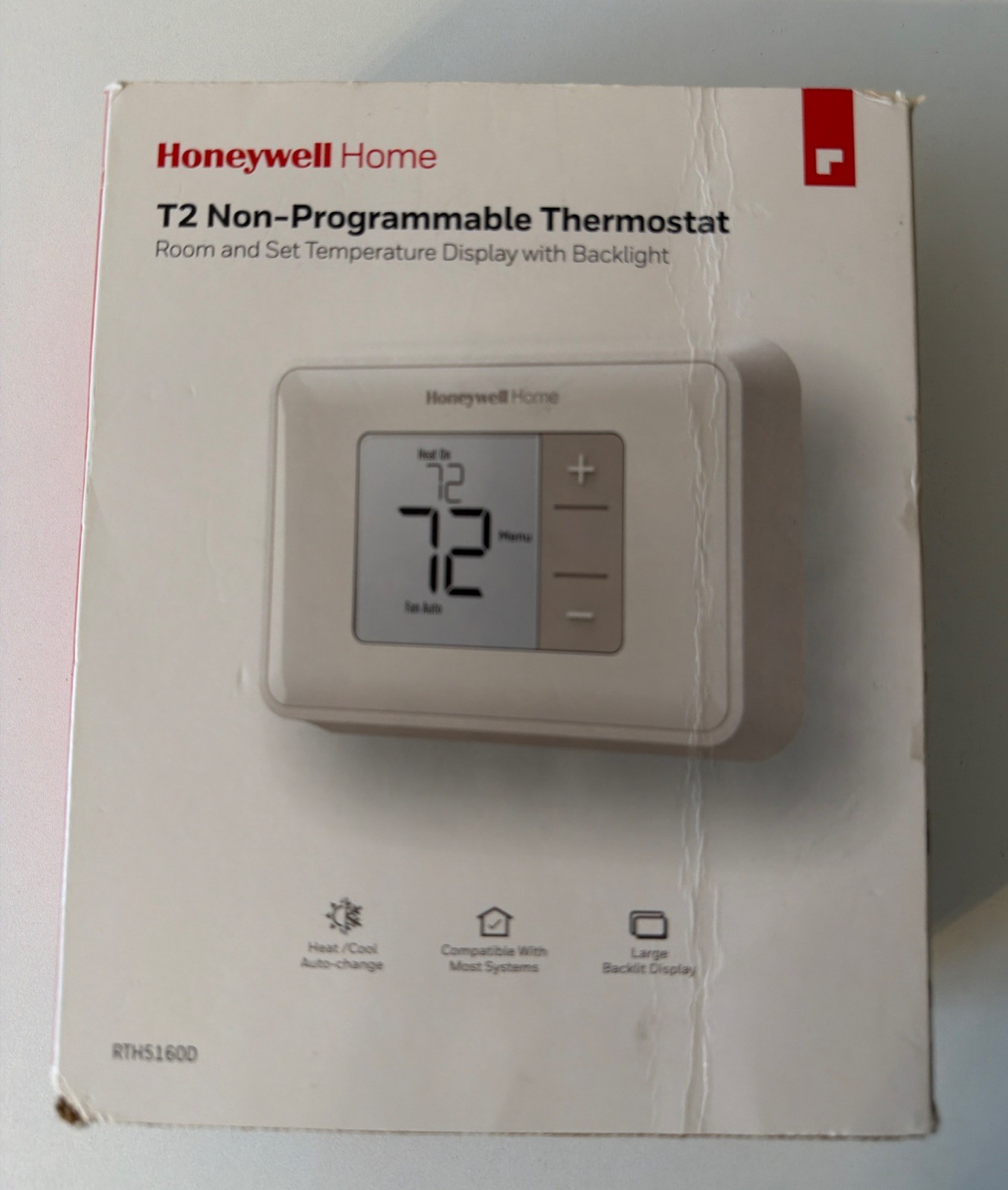 Honeywell RTH5160 Non-Programmable Thermostat Digital Home Temperature White