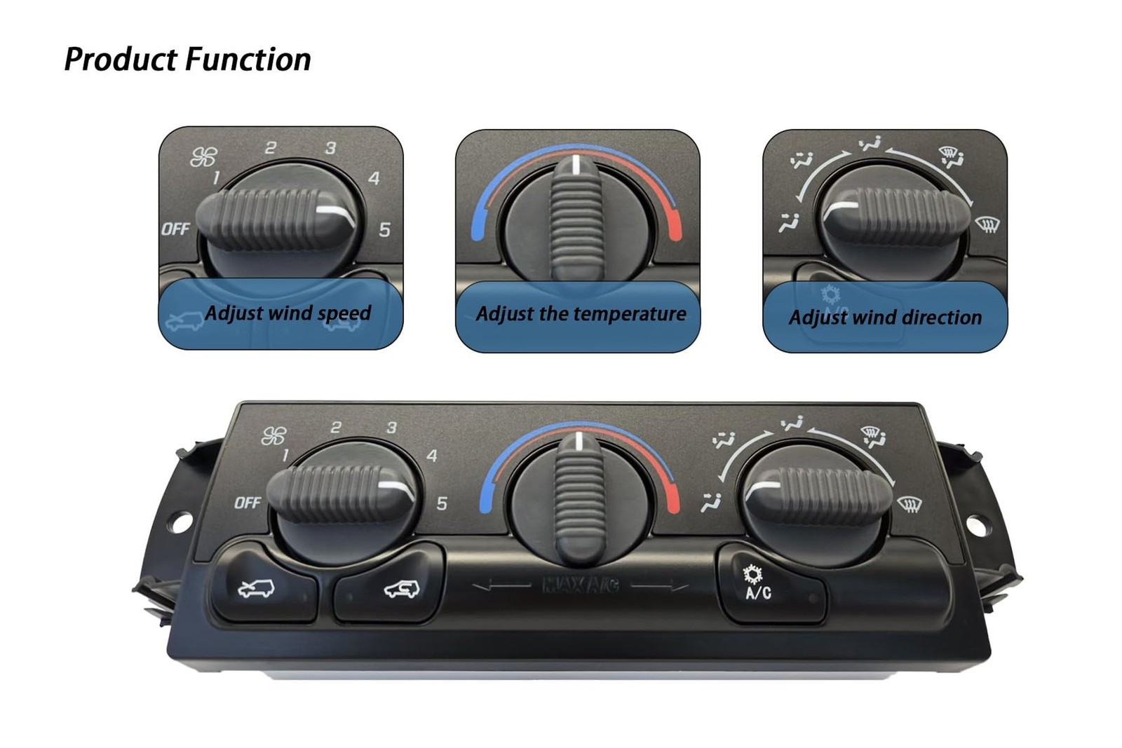 599-266 Front HVAC Climate Control Module Panel is Compatible with 1999-2002 ...