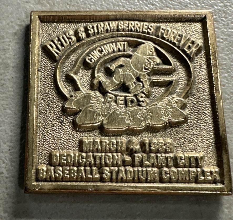 Cincinnati Reds 1988 Plant City Baseball Stadium Complex Dedication Bronze Medal