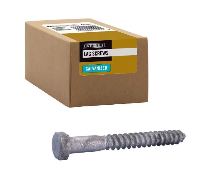 Everbilt 3/8 in. x 3-1/2 in. Hex Galvanized Lag Screw (25-Pack)