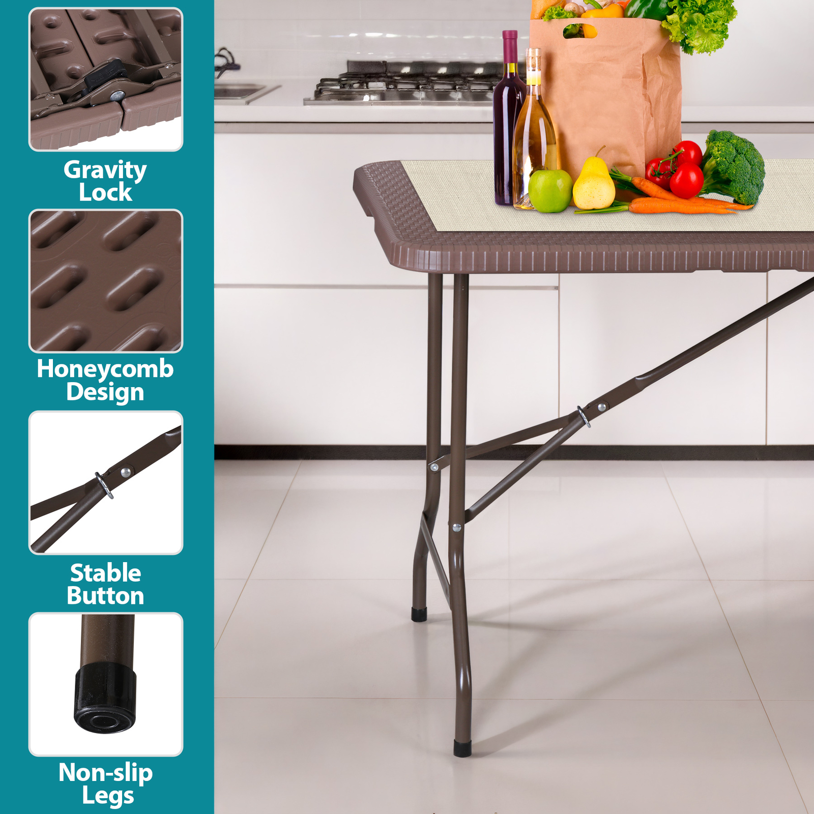6 FTFolding Table Outdoor Table Wild Table Barbecue Camping Table Balcony Table