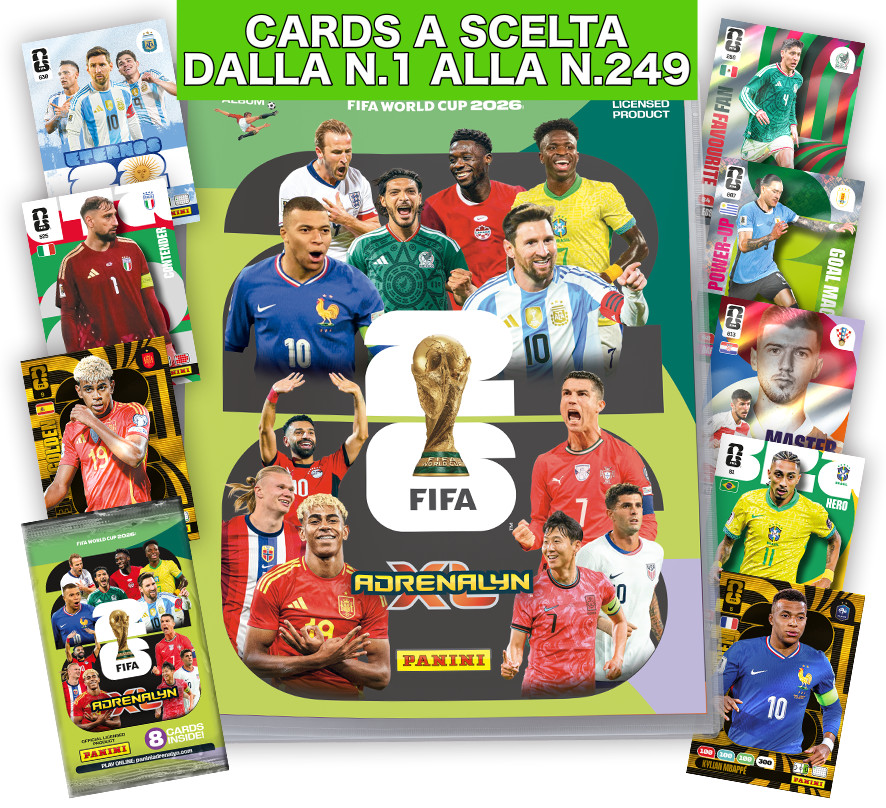 PANINI ADRENALYN XL FIFA WORLD CUP 2026 CARDS OF YOUR CHOICE N.1 - N.249