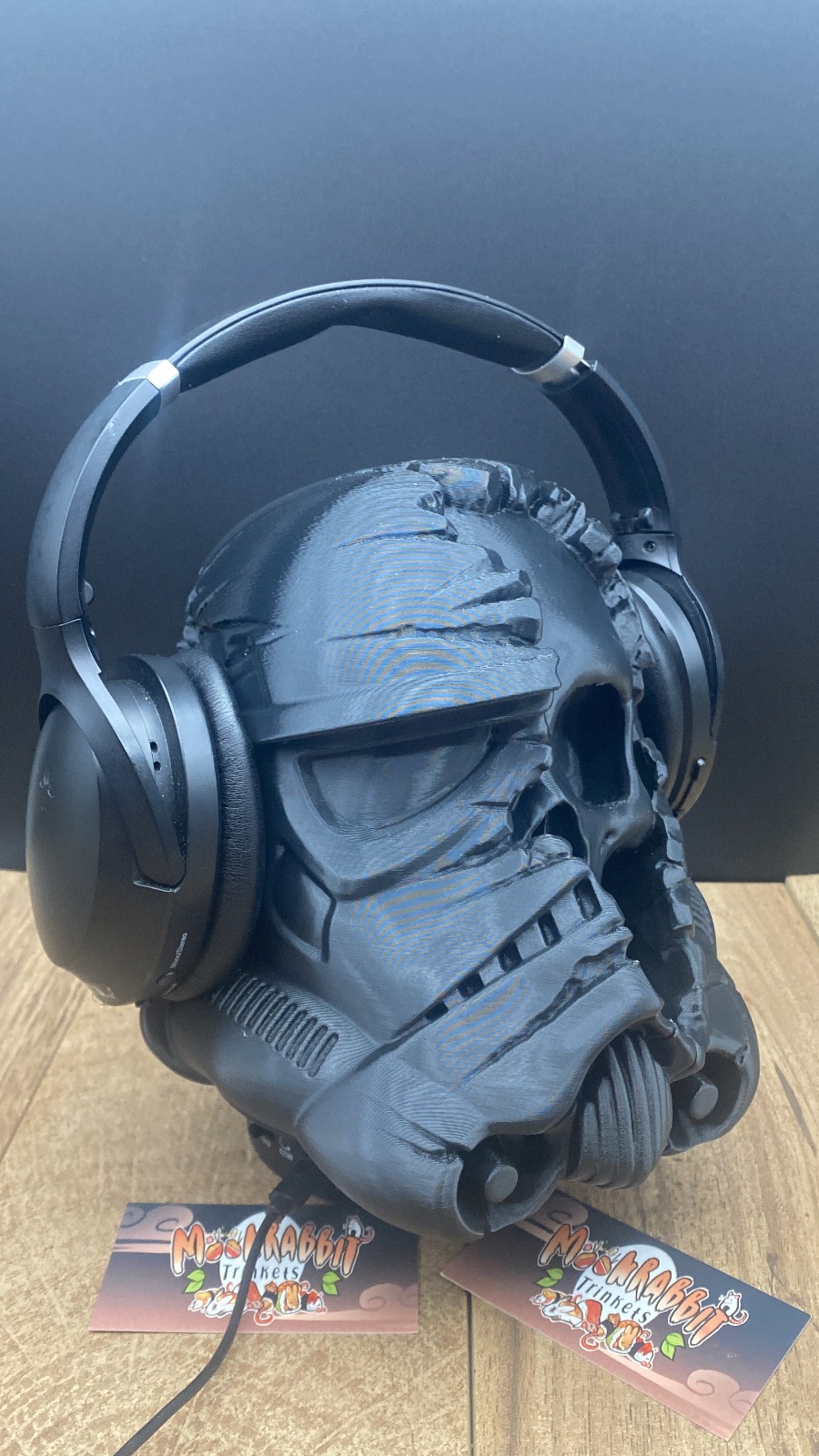 Storm Soldier Skull Headphone Stand - Space Wars Headset Holder - Gift for Gamer
