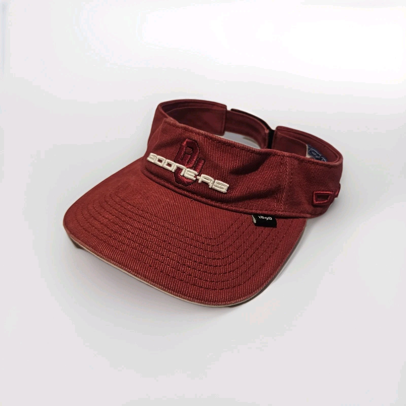 Oklahoma Sooners OU Crimson Red Adjustable Visor Captains Collection College