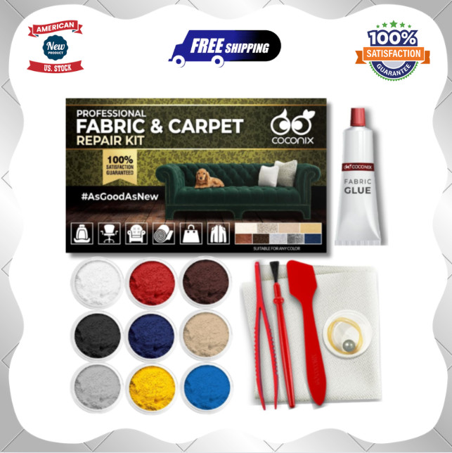 Fabric and Carpet Repair Kit - Repairer of Your Car Seat, Couch, Furniture