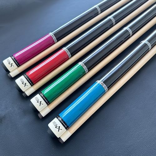 Pool Cue Set of 4 Pool Cue Stick (18oz-21oz), 13mm Tip, 58", 4-cues-set