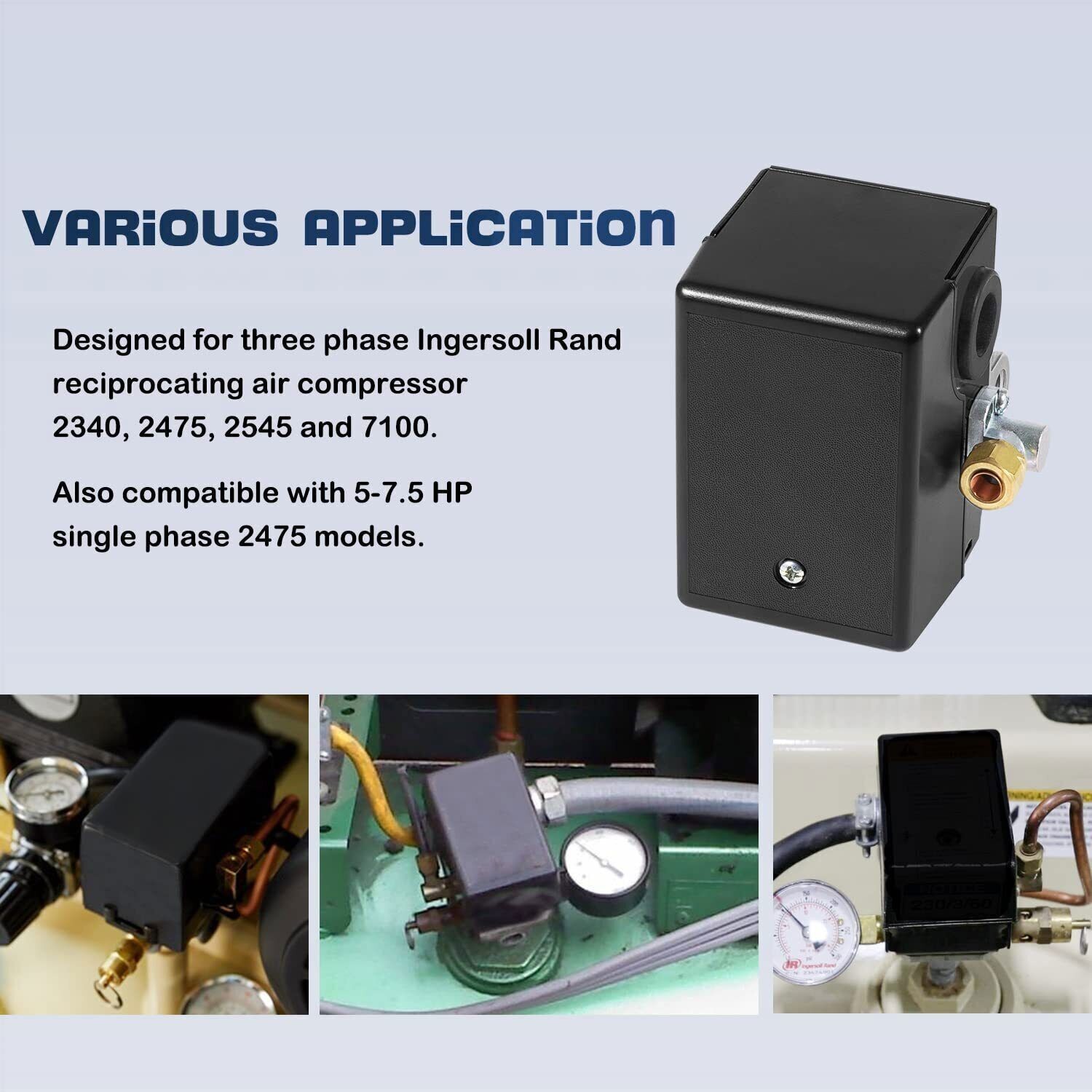 23474570 for Ingersoll Rand 2340 2545 2475 Pressure Switch Two Stage Compressor