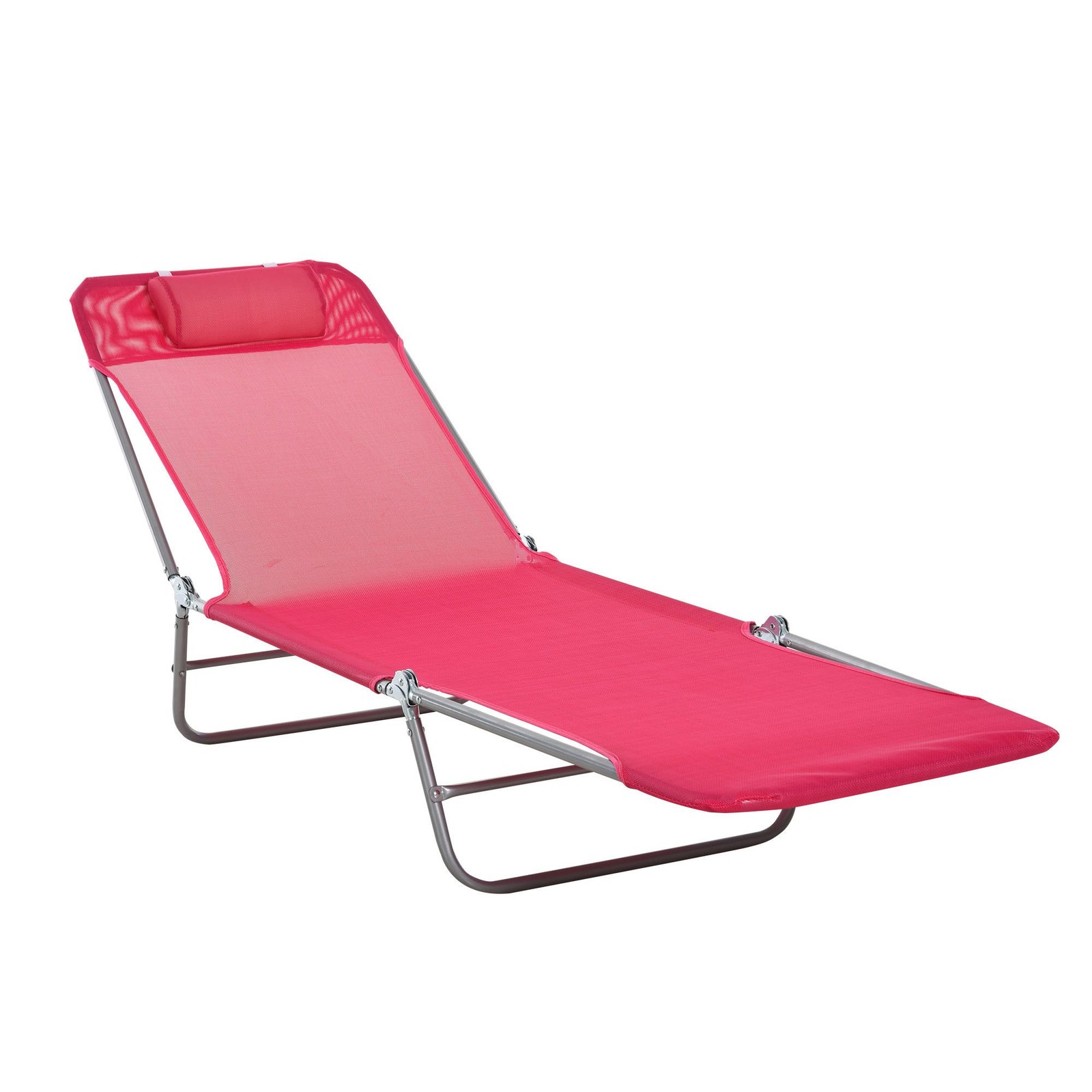 Durable Steel Frame Lounge Chair with Quick-Dry Fabric 264lb Pink