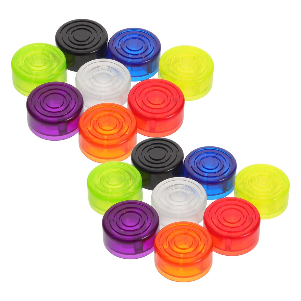16Pcs Plastic Push Button Caps for Guitar Pedal Footswitch Durable and Colorful