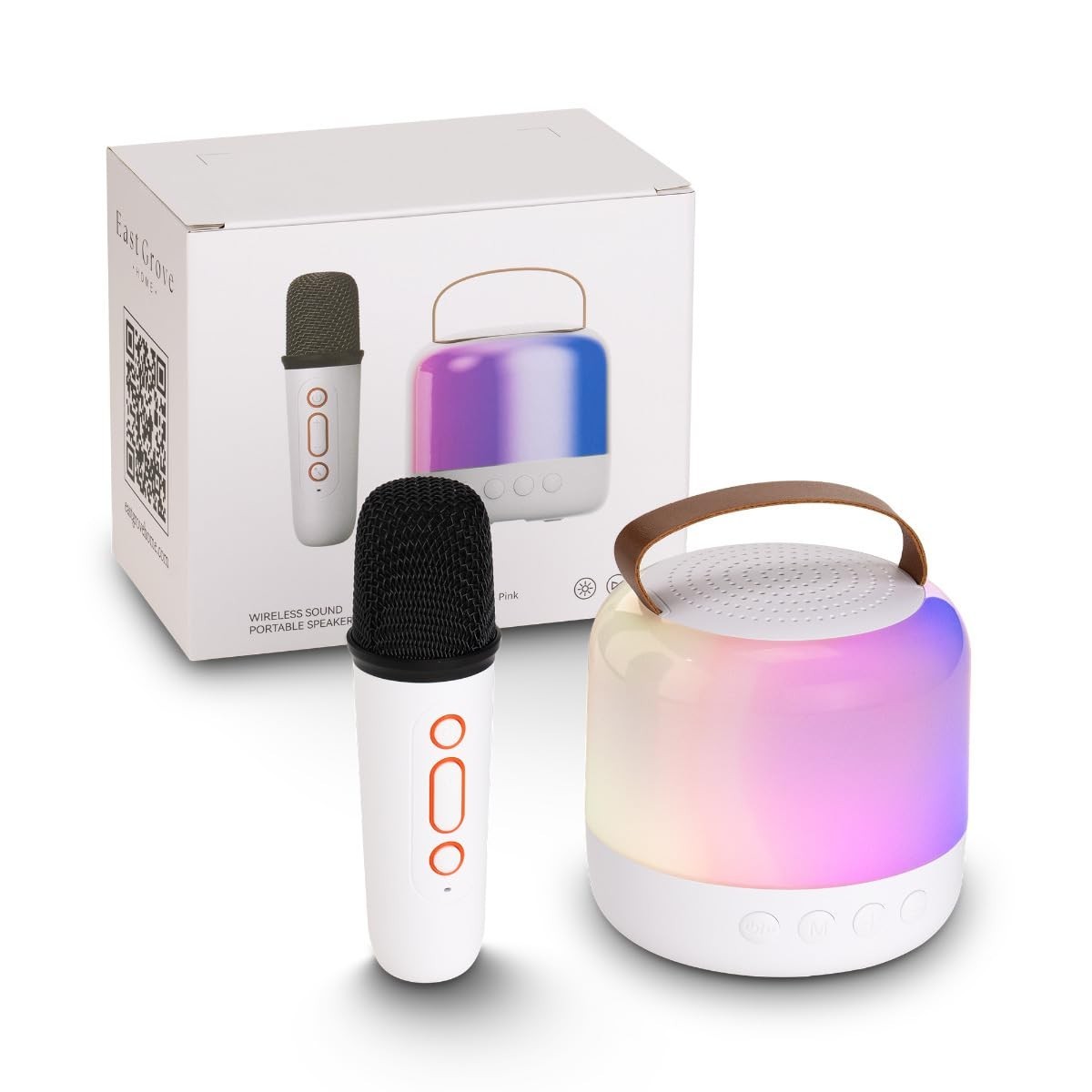Retro Wireless Karaoke Speaker 500MaH USB-C Rechargeable with Microphone in...