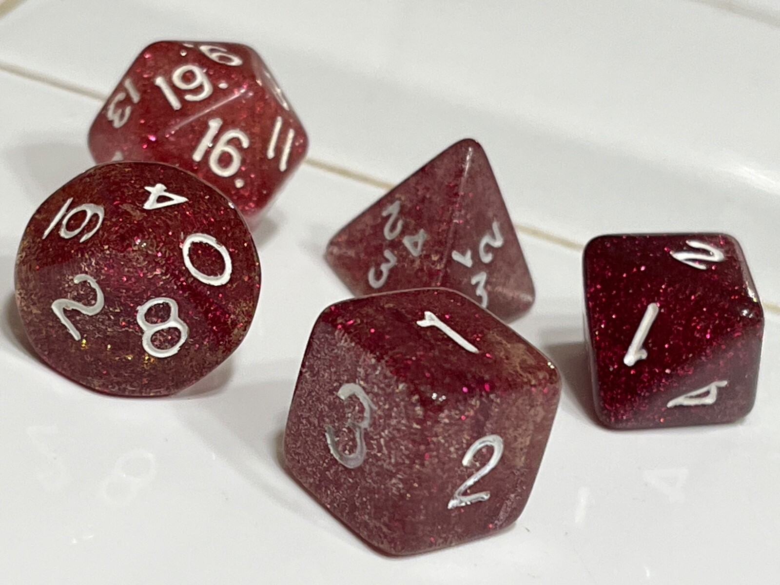 CHX 2600 OOP Chessex Purple Sparkle W/ White Dice Armory Mold 081424cAFZHE
