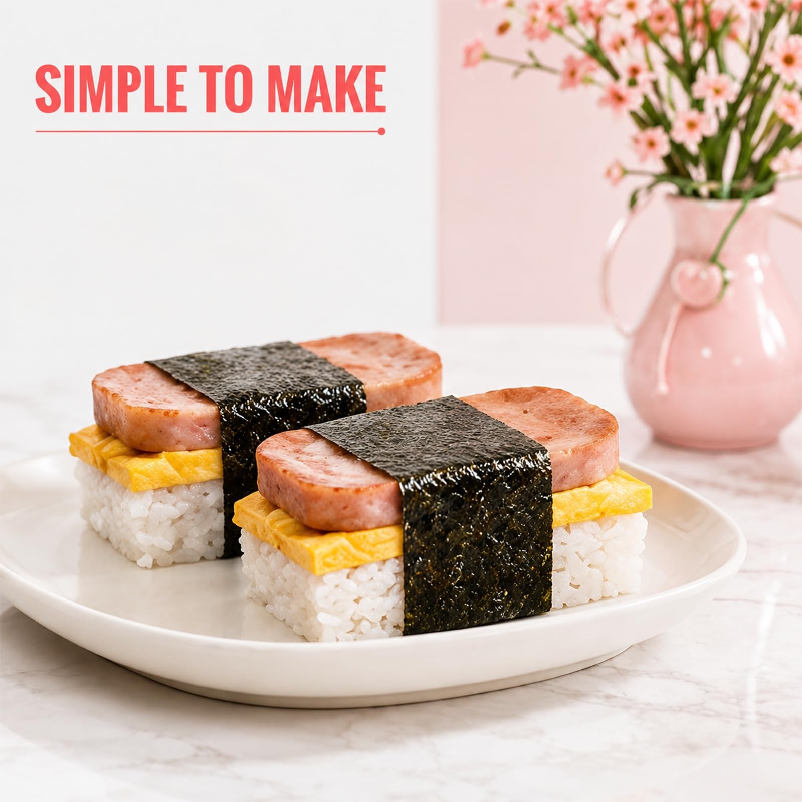 5 Pack Acrylic Musubi Mold Kit, Press Onigiri medium, White